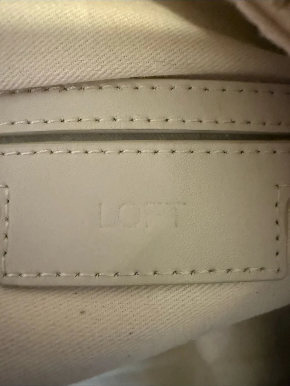 ✨ LOFT Cream Faux Suede Crescent Hobo Shoulder Bag | Minimalist Slouchy Purse